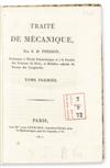POISSON, SIMÉON-DENIS. Traité de Mécanique.  2 vols.  1811